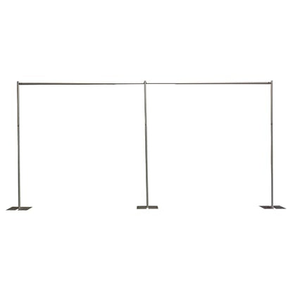 OnlineEEI, 8 Foot Tall Fixed Height Portable Pipe and Drape Backdrop Kit, 8ft x 20ft Breakapart, (No Drapes) (BBD9990820C) - color: No Drapes