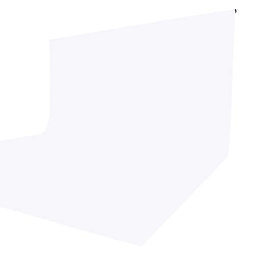 ISSUNTEX 6X9 ft Background Polyester Backdrop, Photo Studio, Collapsible High Density Screen for Video Photography and Television-White - color: White, size: 6X9 ft
