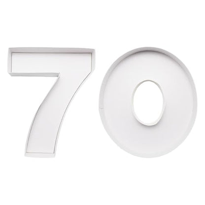 Charcuterie Cardboard Number Fillable Shaped Treat Decorative Box Anniversary Birthday Table Centerpiece (70 Style, 9inch) - size: 9inch, style: 70 Style