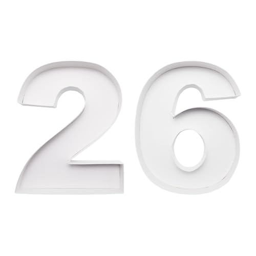 Charcuterie Cardboard Number Fillable Shaped Treat Decorative Box Anniversary Birthday Table Centerpiece (26 Style, 9inch) - size: 9inch, style: 26 Style