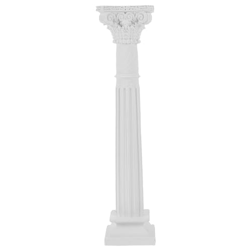 European Style Roman Column Decorative Pillar Statue, Mini Ornament for Home Desktop Decor, Wedding Photo Shoot Photography Prop - size: 24.50X6.00X5.30CM