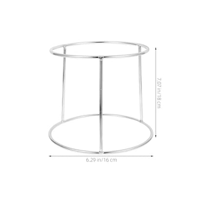 SHOWERORO Two Tier Seafood Plate Rack Stainless Steel Double Layer Pizza Holder Stand for Serving Platters Ideal for Bbq Hotpot and Kitchen Display