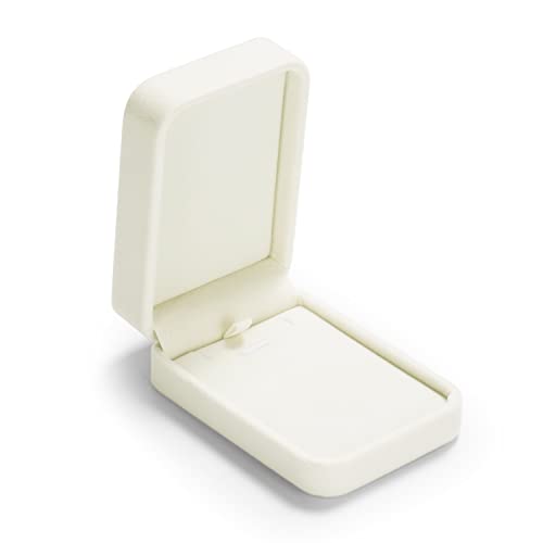 Oirlv Velvet Pendant Storage Box White Jewelry Packaging Gift Box Showcase - style: Pendant/Necklace Box