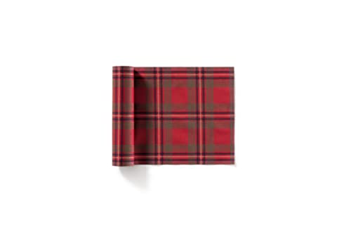MY DRAP Luncheon Napkins 20 x 20 cm / 7.8" x 7.8" - (12 Per Roll, Cotton Red Tartan Xmas) - color: Cotton Red Tartan Xmas