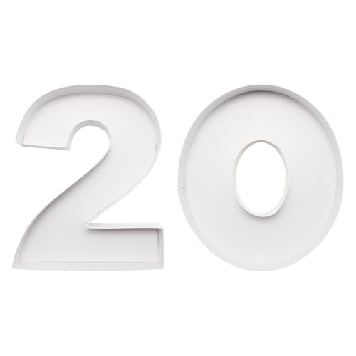 Charcuterie Cardboard Number Fillable Shaped Treat Decorative Box Anniversary Birthday Table Centerpiece (20 Style, 9inch) - size: 9inch, style: 20 Style