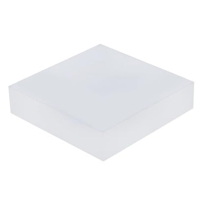 FINGERINSPIRE Solid Frosted Acrylic Square Display Base 4" x 4" x 0.9" Polished Display Block Craft Jewelry Riser Stand for Ring Earring Bracelet Accessory Collectibles Retail Photography - color: 4" X 4" X 0.9"