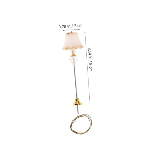 Scale Miniature Bedside Light for Dollhouse Decoration Warm Glow Table Lamp Prop for Mini Scene Styling and Interior Accent