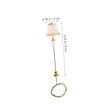 Scale Miniature Bedside Light for Dollhouse Decoration Warm Glow Table Lamp Prop for Mini Scene Styling and Interior Accent