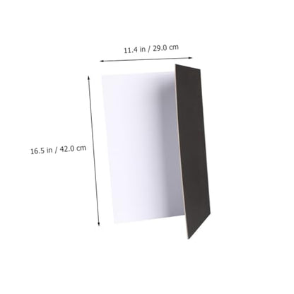 BESPORTBLE Thick Folding Reflective Photography Background Board with Black White Surfaces for Tabletop and Studio Lighting Control, Portable Photo Reflector for Filming and Outdoor Use