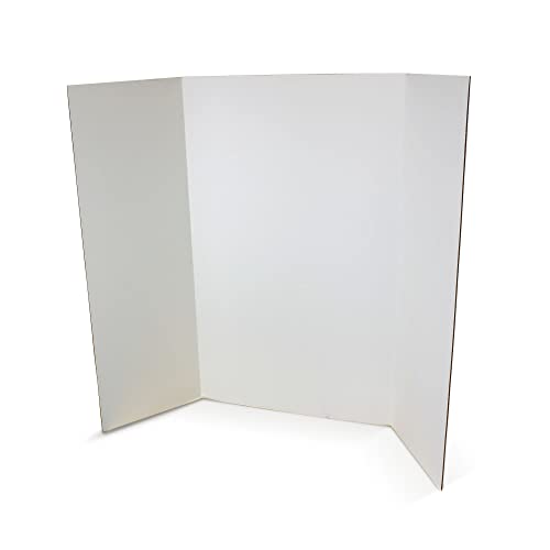 Flipside Products 36” x 48” Project Boards for Presentations, Science Fair, School Projects, Event Displays and Trifold Picture Board, Proudly Made in USA - White - 4 Pack - color: Clay White, size: 4 Pack