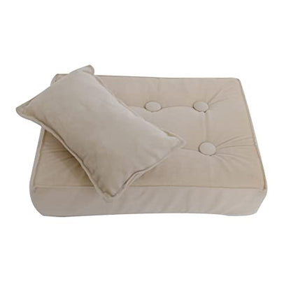 EUBUY Newborn Photography Prop Baby Bed Mattress, Newborn Baby Mini Matress with Posing Pillow - color: White