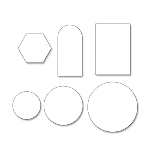 Acrylic Mirror Reflection Board Geometric Shape Photo Background Props Set Photography Ornaments Reflective Display Sheet (Geometry,6Pcs) - color: Geometry,6pcs