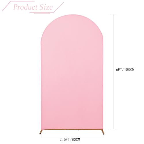 bricia Wedding Arch Backdrop Stand Cover, 6FT Double Sided Stretchy Arch Cover Fitted Wedding Birthday Party Banquet Decoration (Pink 72''Lx31.2''W) - color: Pink, size: 6FT
