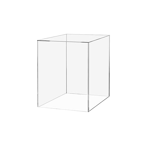 12" x 12" x 16" Clear Acrylic Display Box with One Open Side No Lid Versatile Tall Plexiglass Retail Product Riser Storage Bin or Wedding Floral Centerpiece Pedestal by Marketing Holders - color: 12" X 12" X 16" Clear