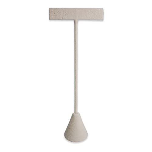 6Pcs Set Earring T Stand Display Set, Jewelry Display Stand for Showroom and Tradeshow Showcase Displays, various materials, 4 1/2 H in; 5 3/4 H in; 6 3/4 H in (Beige Suede) - color: Beige Suede