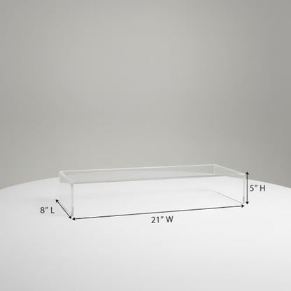 Azar 515360 Acrylic Monitor Stand Riser – Made in USA Laptop stand and Monitor Riser Acrylic Monitor Stand Riser Clear Laptop Stand for Desk Ergonomic Display Riser, Clear (21-Inch-Luxury Handcrafted) - size: 21-Inch