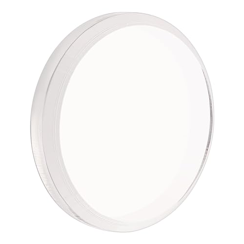 FINGERINSPIRE Acrylic Beveled Round Display Base 0.6"x 4"(HxW) Clear Acrylic Display Block Round Jewelry Display Stand Acrylic Solid Display Holder for Home Decor Showing Photography Props - color: Clear Beveled Round