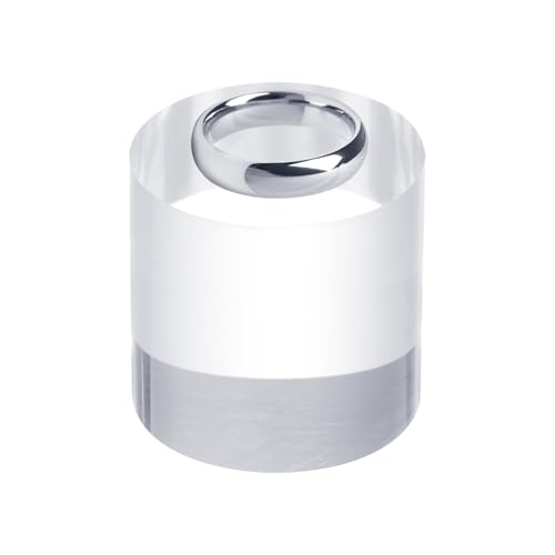 uxcell Acrylic Cylinder Display Blocks, 30 x 30 mm/1.2" x 1.2" Clear Jewelry Display Base Polished Cube Riser Stand Display Holder Base for Bracelet Ring Jewelry Cosmetics Crafts - size: 30 x 30mm