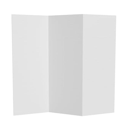 4 ft. Short White Temporary Cardboard Folding Screen - 3 Panels - size: 4 ft Short - 3 Panel