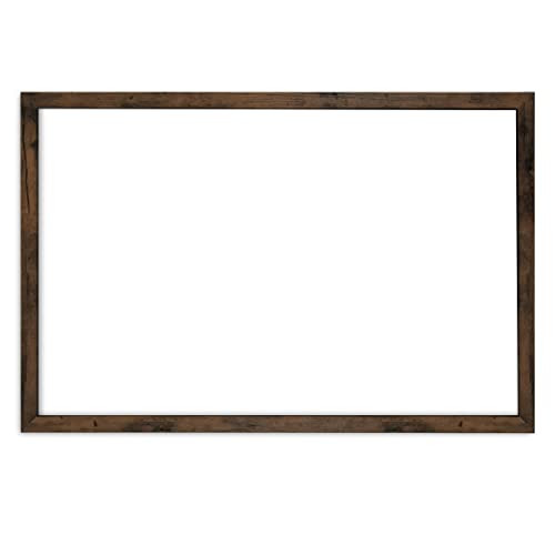Loddie Doddie Magnetic Whiteboard - 24 x 36 in Rustic Wood Frame - Magnetic Dry Erase Board for Wall - Big White Board for Home Office - Built-in Marker Tray & Message Center - color: Rustic Frame, size: 24"W x 36"H