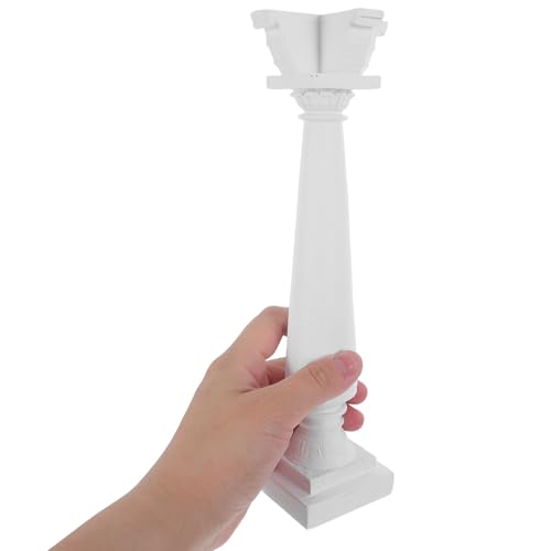 European Style Roman Column Decorative Pillar Statue, Mini Ornament for Home Desktop Decor, Wedding Photo Shoot Photography Prop - size: 24.50X7.00X5.80CM