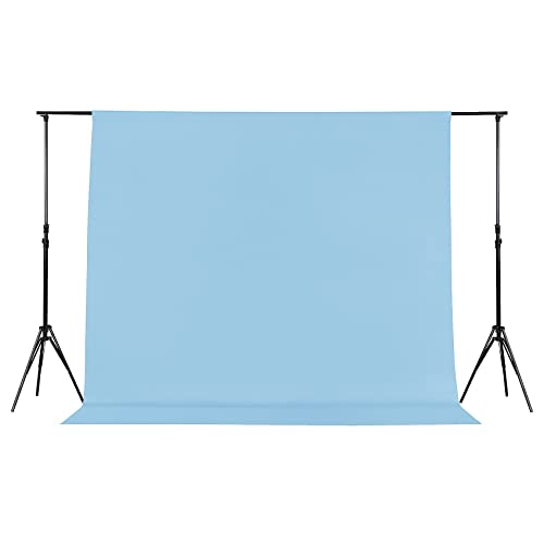 Joccun 6X9 FT Light Blue Backdrop Background for Photography,Polyester Backdrop Curtain Background Screen for Photography,Photoshoot,Video Recording,Studio(6X9ft,Light Blue) - color: Light Blue, size: 6FTx9FT