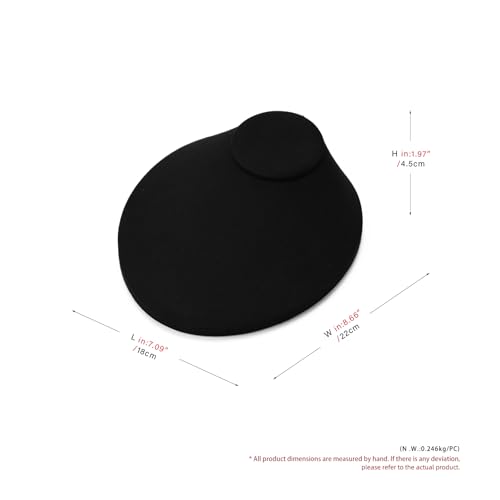 Oirlv Necklace Holder Bust Velvet Jewelry Display Necklace Display for Vendors Display Pendant Display Stand Black - color: Black Microfiber