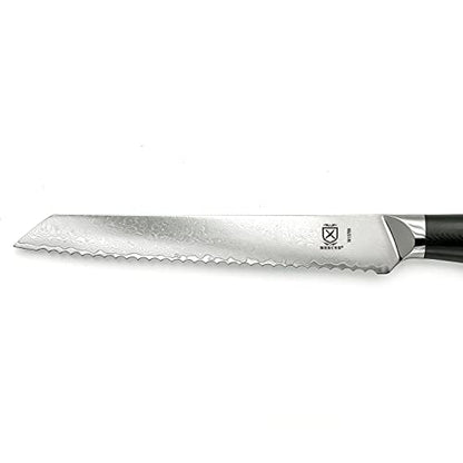 Mercer Culinary M13789 Premium Grade Super Steel, 8-Inch Serrated Bread Knife, G10 Handle - style: Serrated Bread Knife G10 Handle 8 Inch