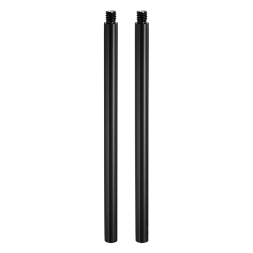 PATIKIL 8.3" Metal Extension Rod, 2 Pcs M10x1.5 Female to Male Thread 0.47" Aluminum Alloy Lightweight Stabilizer Accessory Mount Tripod Extender Tube for Tripod DSLR Action Cameras, Black - color: Black, size: M10x1.5, 8.3" Length, 0.47" Rod