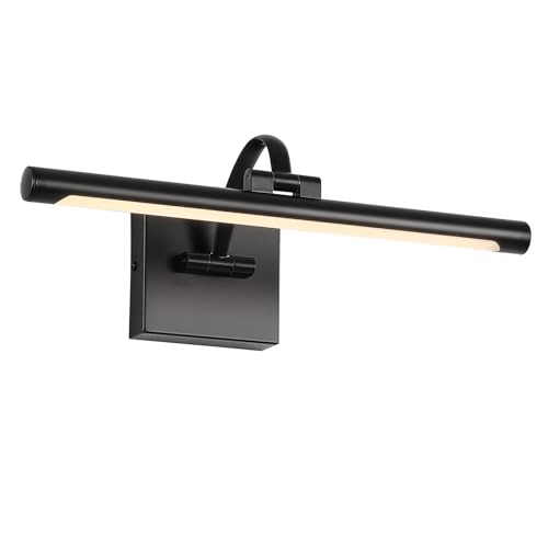 DESOOP Black Picture Lights for Wall Dimmable Art Lights for Paintings Hard-Wired LED Painting Light Gallery Light for Portrait, Artwork, Frame 15.75 Inch 7W Warm White - color: Hard-Wired Black, size: Dimmable 15.75inch