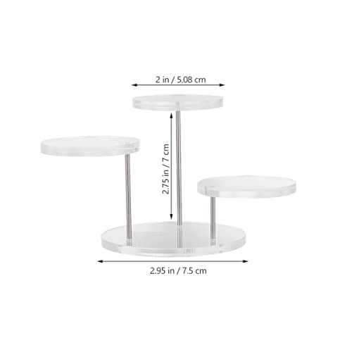 ULTECHNOVO Acrylic Display Stand 3X3 Inch Clear Riser for Home & Retail Showcase Compact Multi-Layer Display Shelf for Rings Necklaces Bracelets Watches