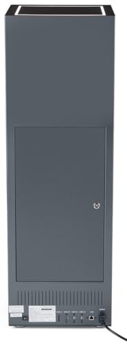 Displays2go Pedestal Display with Digital Sign with Rear Locking Storage Compartment (DF037NLB)