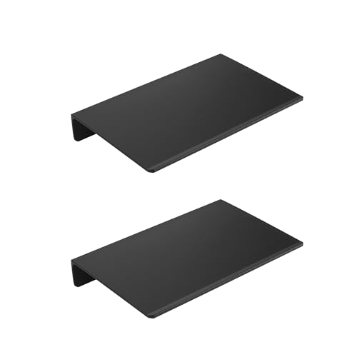 JOOM Metal Wall Floating Shelf - Metal Wall Shelf, Floating Shelf, Bathroom Shelf, Display Shelves for Storage (Black, 8 Inch) - color: Black, size: 8 Inch-Two Pack