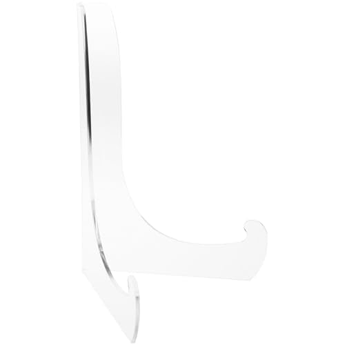 Plymor Clear Acrylic 60-Degree Angle Easel With Shallow Support Ledges, 15" H x 10.75" W x 9" D (2 Pack) - size: 15" x 10.75" x 9"