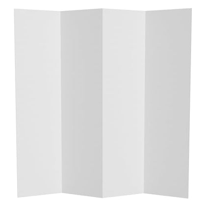 6 ft. Tall White Temporary Cardboard Folding Screen - 4 Panel - size: 6 ft Tall - 4 Panel