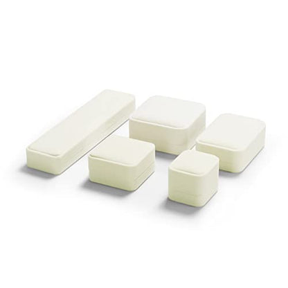 Oirlv Velvet Earring Gift Box Wedding Valentine's Day White Earrings Stud Case - style: Earring Box