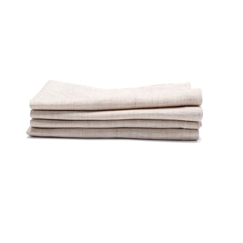 100% Linen Washcloths with Hang Loop– 4-Pack 10.5x17 Inch | Pure Flax Face Cloths for Bathroom, Cleaning & Travel – Exfoliating, Quick-Drying, and Built to Last - size: Washclothes(10.5"x17"）