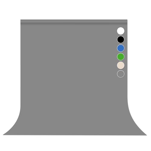 Grey Backdrop Background for Photography Photo Booth Backdrop for Photoshoot Background Screen Video Recording Parties Curtain 5x7FT - color: Grey, size: 5x7ft