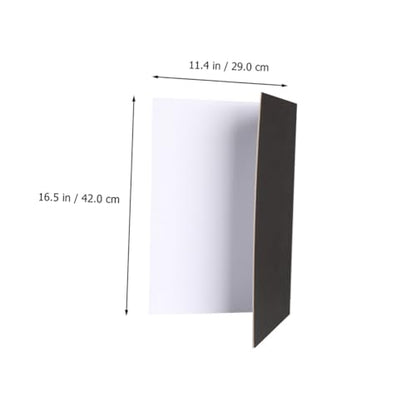 VILLCASE Folding Reflective Photography Backdrop Board Silver Black White, Thickened Collapsible Photo Reflector for Studio and Outdoor Shooting