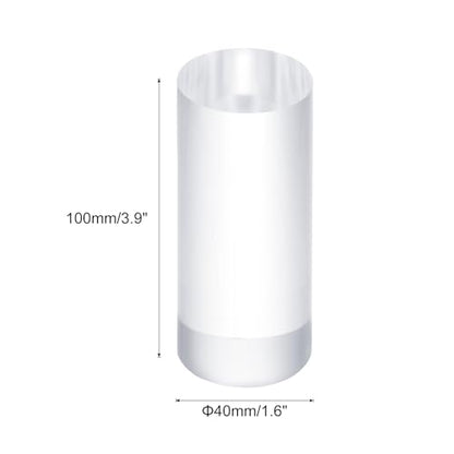 uxcell Acrylic Cylinder Display Blocks, 40 x 100 mm/1.6" x 3.9" Clear Jewelry Display Base Polished Cube Riser Stand Display Holder Base for Ring Bracelet Jewelry Cosmetics Crafts - size: 40 x 100mm