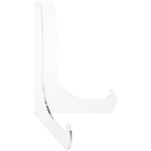 Plymor Clear Acrylic 60-Degree Angle Easel With Shallow Support Ledges, 6" H x 4.5" W x 3.5" D (24 Pack) - size: 6" x 4.5" x 3.5"