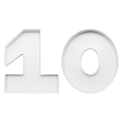 Charcuterie Cardboard Number Fillable Shaped Treat Decorative Box Anniversary Birthday Table Centerpiece (10 Style, 9inch) - size: 9inch, style: 10 Style