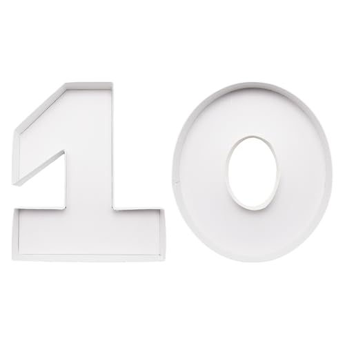 Charcuterie Cardboard Number Fillable Shaped Treat Decorative Box Anniversary Birthday Table Centerpiece (10 Style, 9inch) - size: 9inch, style: 10 Style