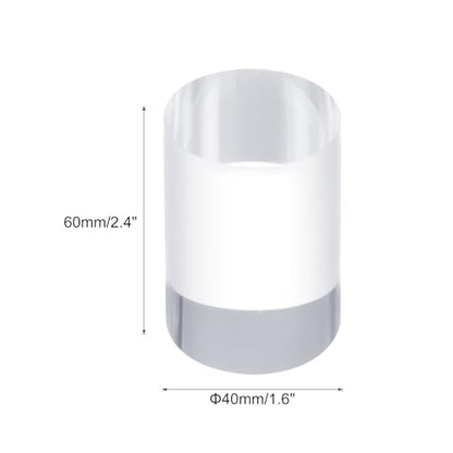uxcell Acrylic Cylinder Display Blocks, 40 x 60 mm/1.6" x 2.4" Clear Jewelry Display Base Polished Cube Riser Stand Display Holder Base for Bracelet Jewelry Cosmetics Crafts - size: 40 X 60mm
