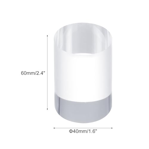 uxcell Acrylic Cylinder Display Blocks, 40 x 60 mm/1.6" x 2.4" Clear Jewelry Display Base Polished Cube Riser Stand Display Holder Base for Bracelet Jewelry Cosmetics Crafts - size: 40 X 60mm