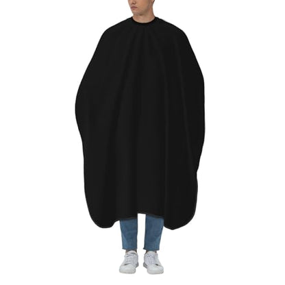 Custom Barber Cape Unisex Salon Hair Cutting Capes Add Your Image Logo Haircut Kit Personalized Stylist Tool - color: Plain Black