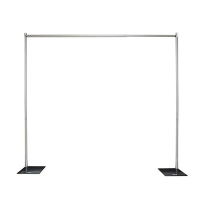 Pipe and Drape Photobooth Wedding Party Convention Tradeshow Backdrop Kit Framework ONLY (8x10Fixed) Upgraded Version - size: 8x10Fixed