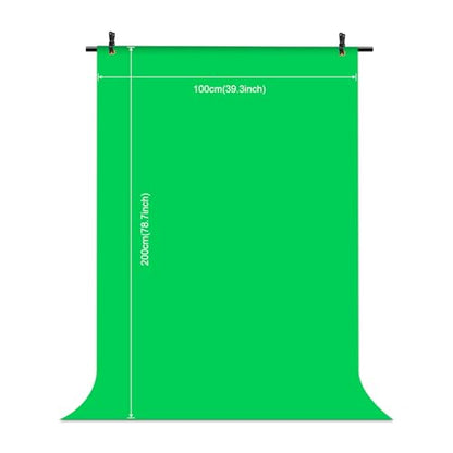 Green Screen Backdrop Kit with Stand, PULUZ 3.2x6.5ft Portable GreenScreen Background Stand, T-Shape Green Screen Stand kit with Clamp Carrying Bag for Streaming Video and Photography Shoots - size: 3.2 x 6.5 Ft