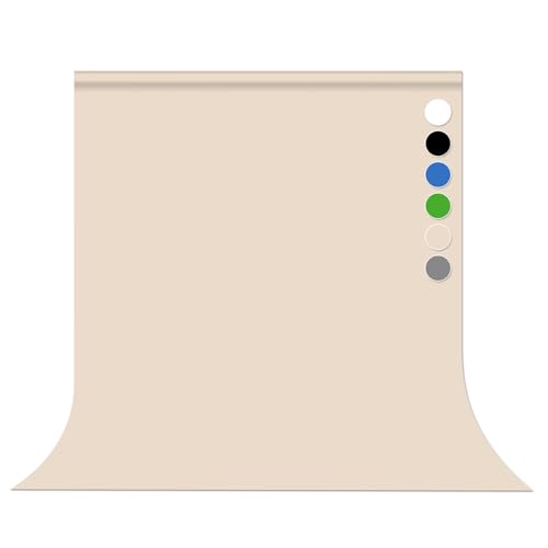 Beige Backdrop Background for Photography Photo Booth Backdrop for Photoshoot Background Screen Video Recording Parties Curtain 8x10FT - color: Beige, size: 8x10ft