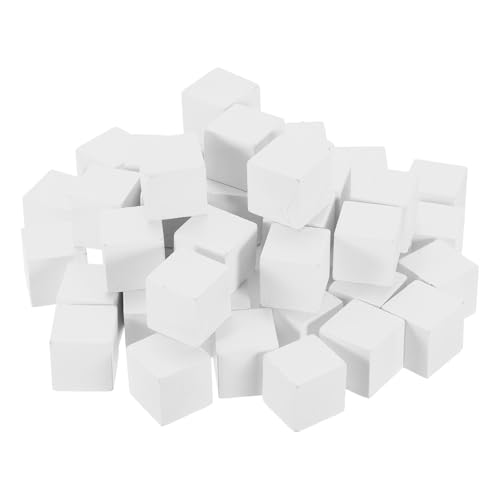 uxcell 100Pcs Wood Blocks for Crafts, 1 Inch Unfinished Wooden Cube Pine Wood Square Block for DIY Craft Projects, White - color: White, size: 1"